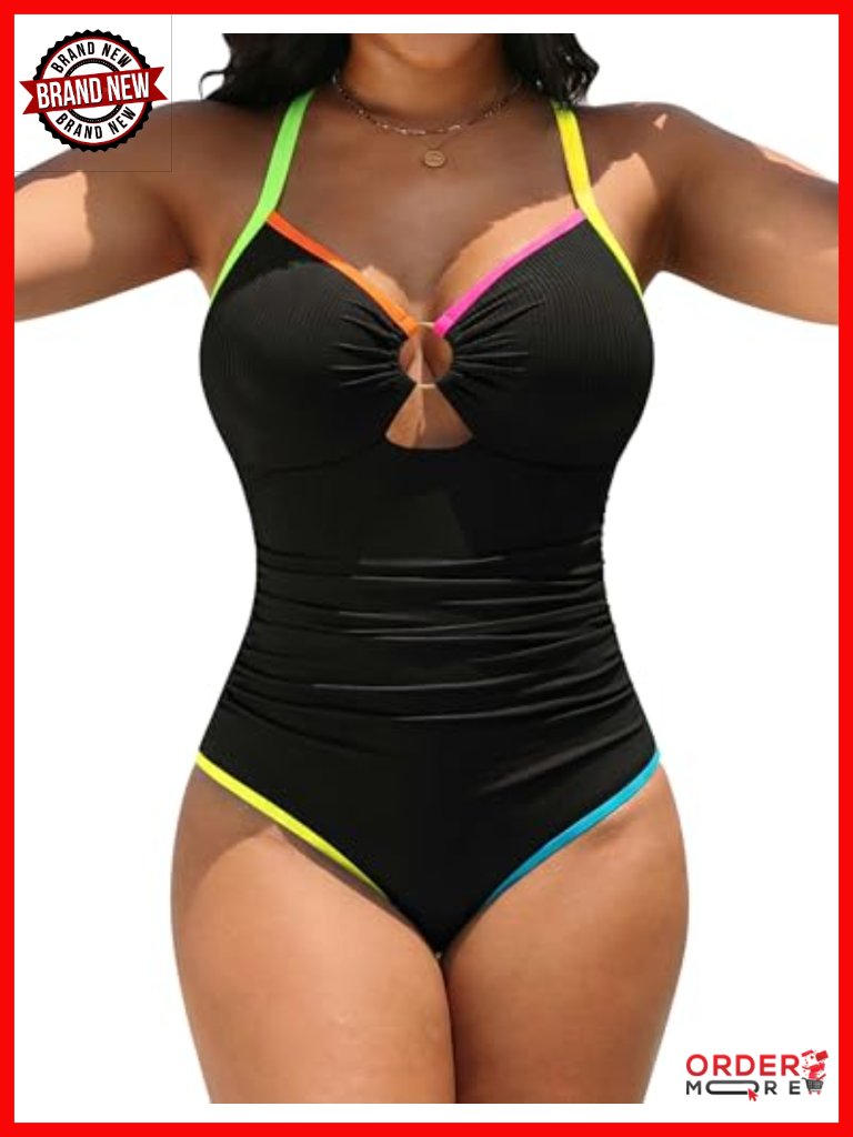 One Piece Swimsuit Tummy Control Shapewear Full Coverage Swim Suit